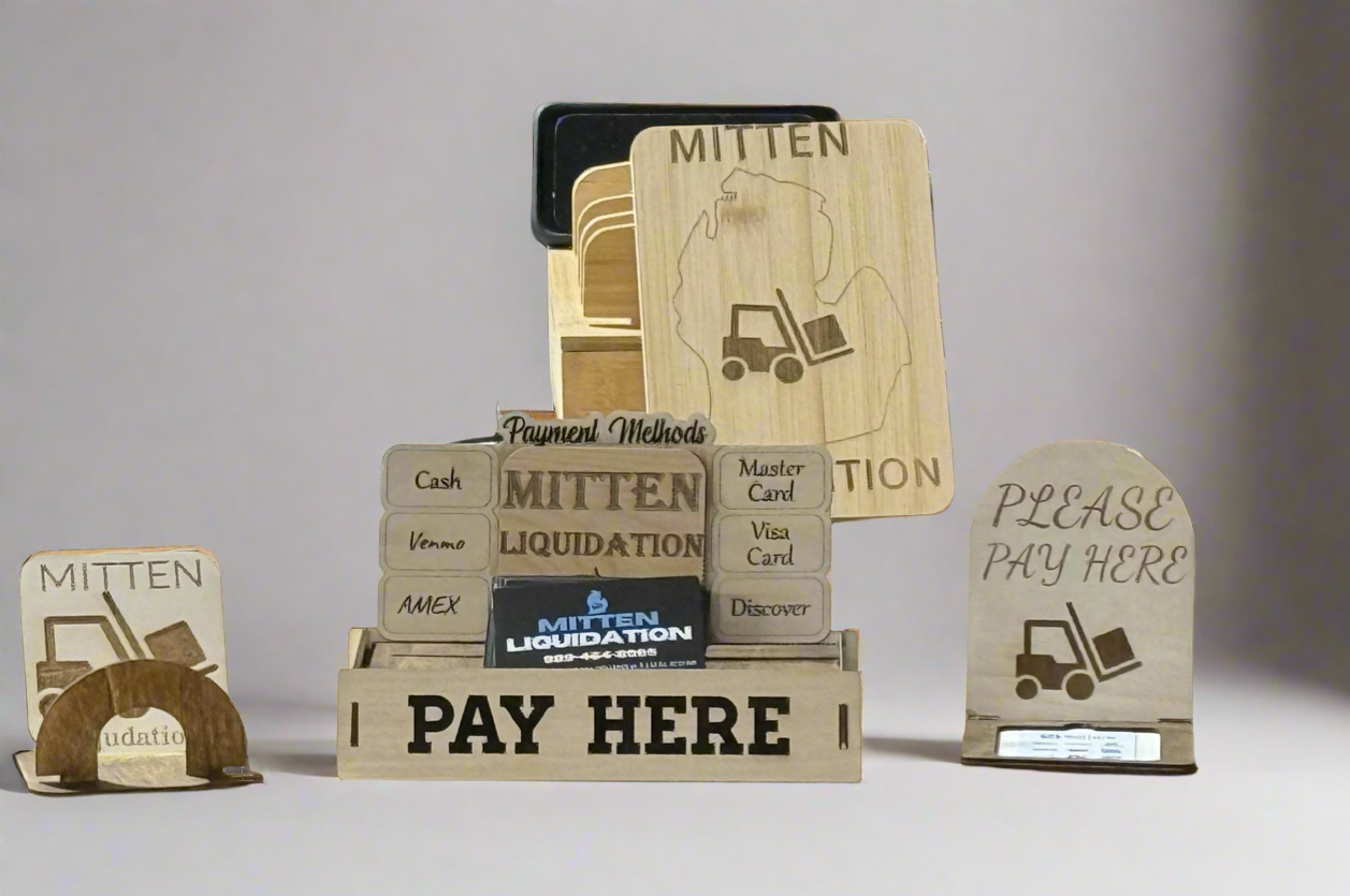 Custom business image and pay station
