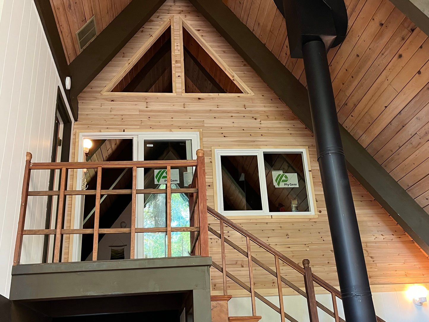 A-Frame Indoor Enclosure with stairs