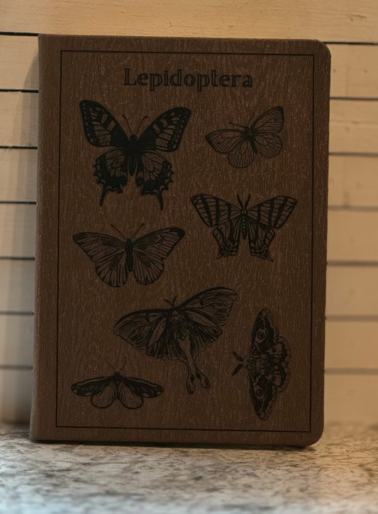 Wood Covered Notebook Butterflies