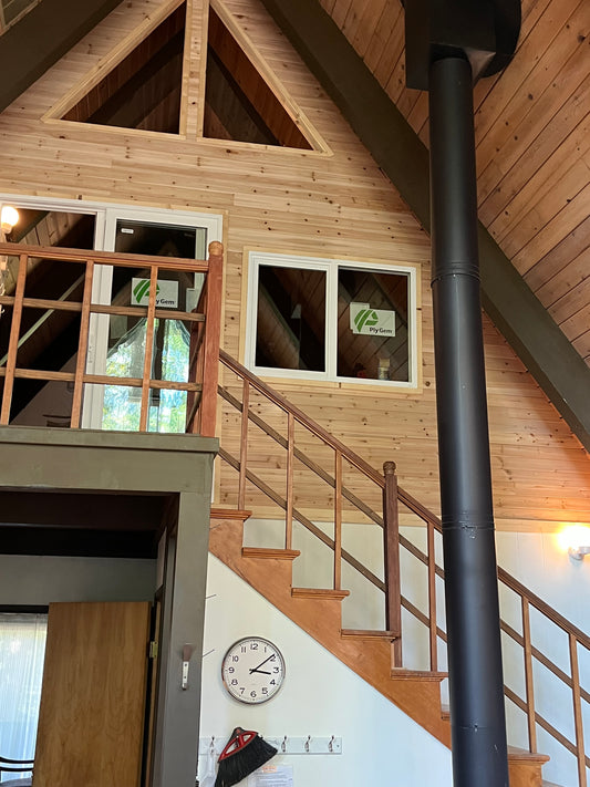 A-Frame Indoor Enclosure with stairs
